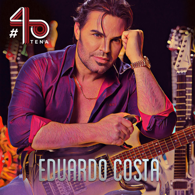 Capa do projeto #40tena de Eduardo Costa, com o artista segurando um violão