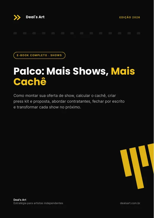 Capa do ebook Palco: Mais Shows, Mais Cachê
